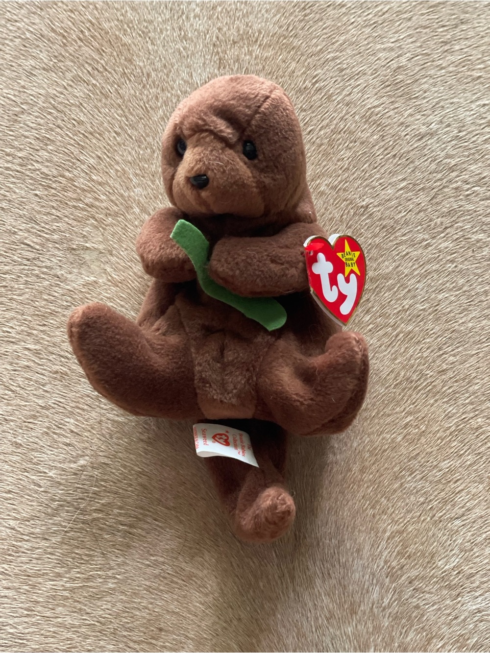 Beanie Baby Seaweed Otter Plush
